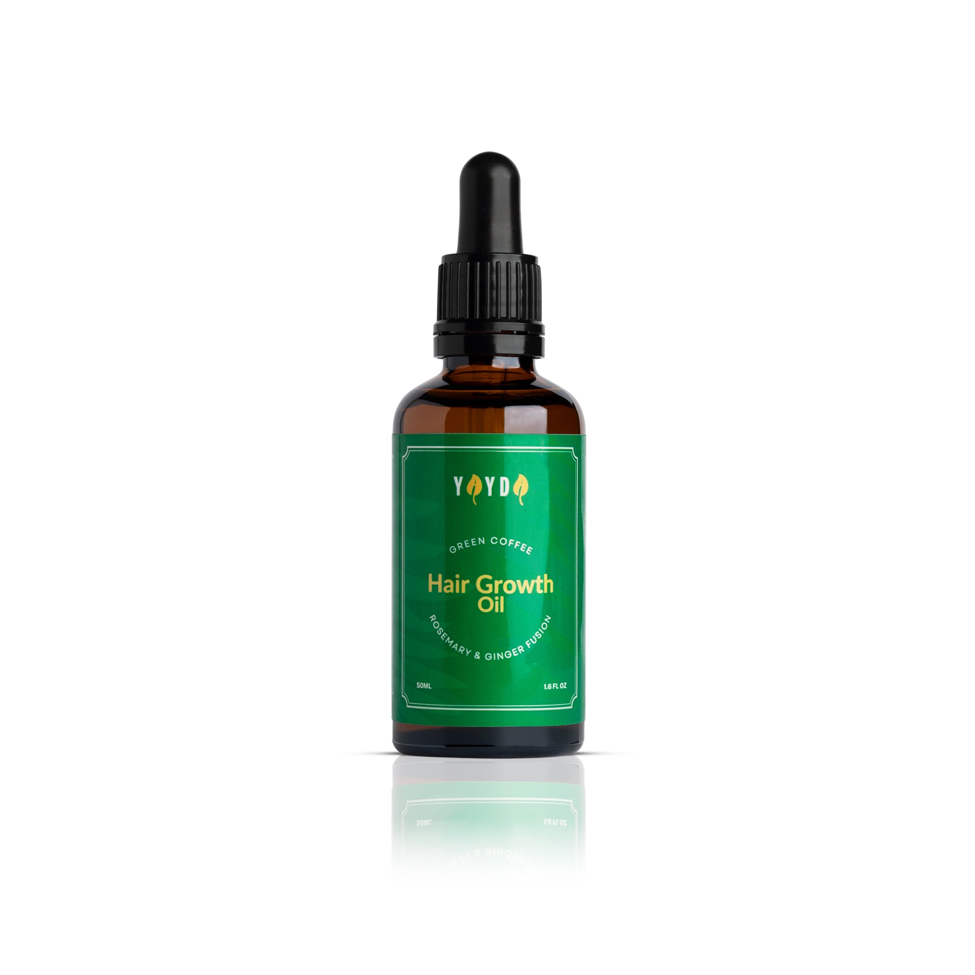Amber glass bottle of hair oil