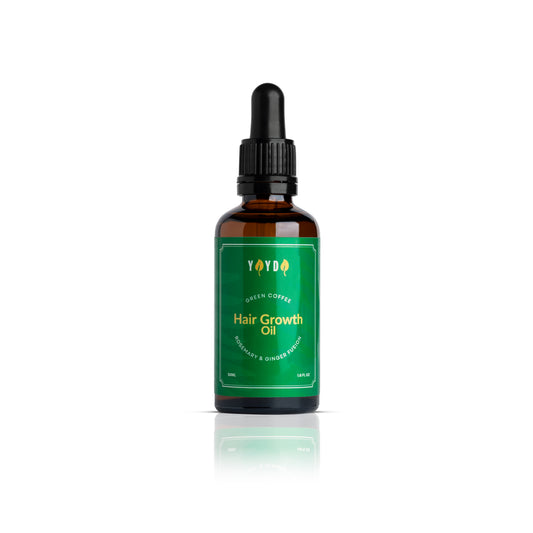 Amber glass bottle of hair oil
